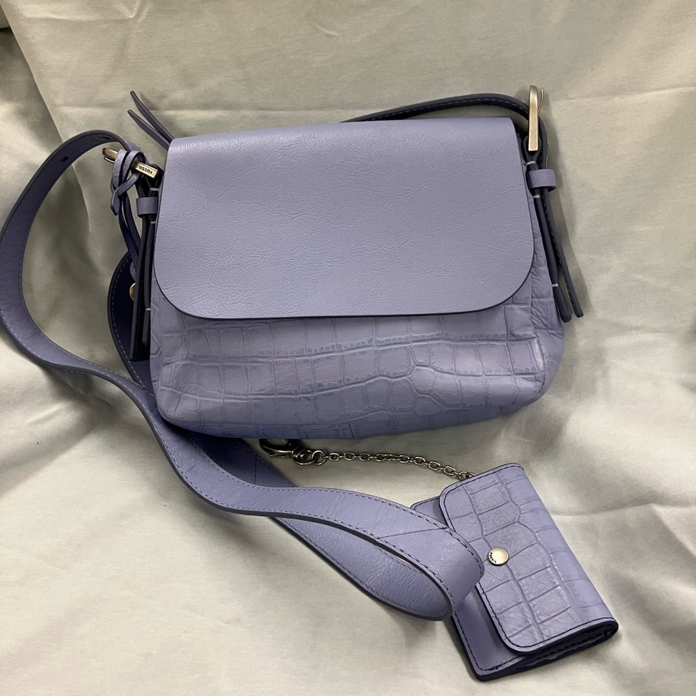 Fossil Bag and Matching Card Holder Set (NWOT)